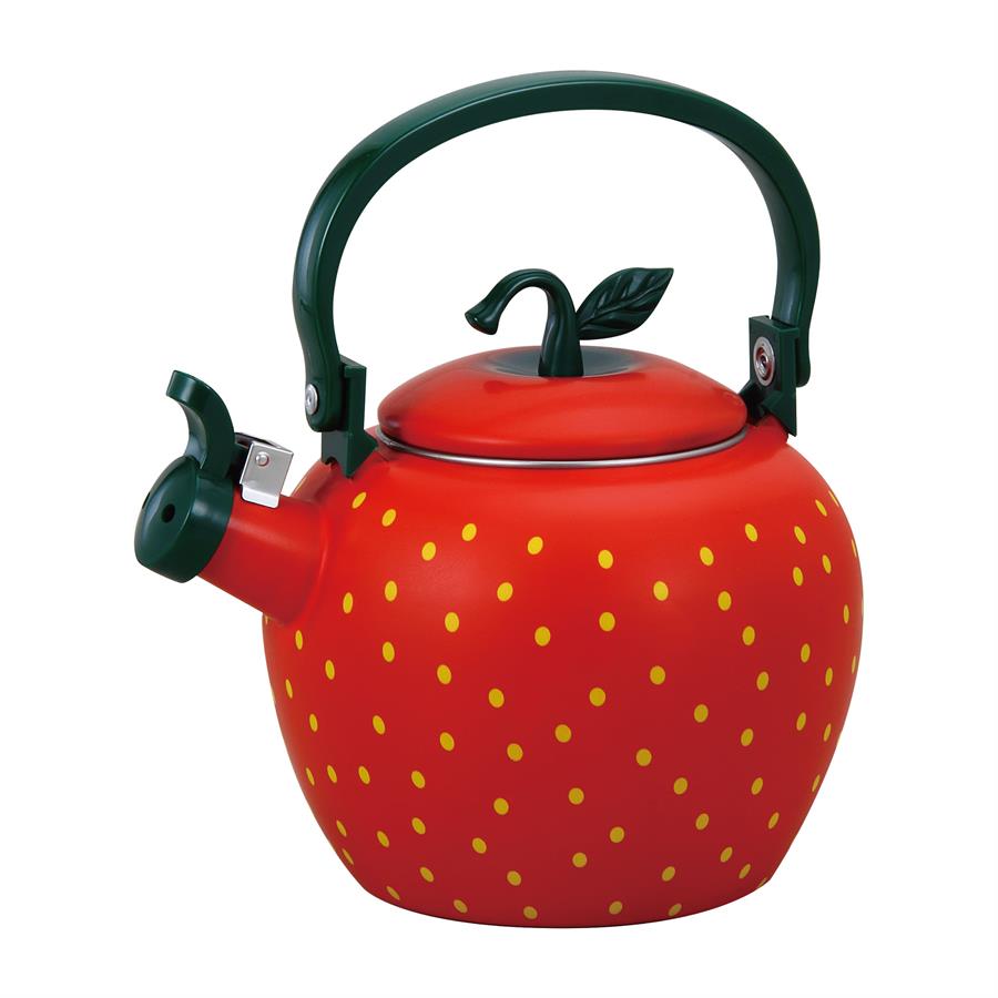 71511 Strawberry EnamelonSteel Whistling Tea Kettle